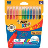 9202942 BIC ROTULADORES BIC KIDS COLOREUR 10+2 PUNTA MEDIA SURTIDOS