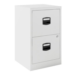 PFA2-BA5 BISLEY CAJONERA METÁLICA PF 2 CAJONES ARCHIVO FIJA FONDO 40CM BLANCO