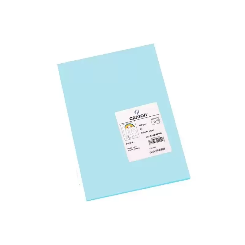 C200040166 IRIS CARTULINA 210X297MM 185GR AZUL CIELO -50U-