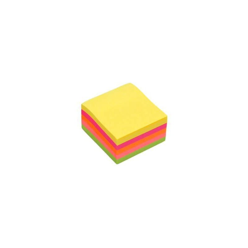 324222 BISMARK CUBO DE NOTAS ADHESIVAS CUBO 450 NOTAS 76X76 COLORES NEON