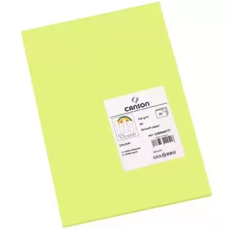C200040171 IRIS CARTULINA 210X297MM 185GR VERDE MANZANA -50U-