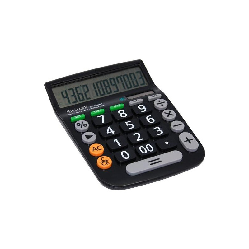 318450 BISMARK CALCULADORA CD-2648T 12 DÍGITOS NEGRO