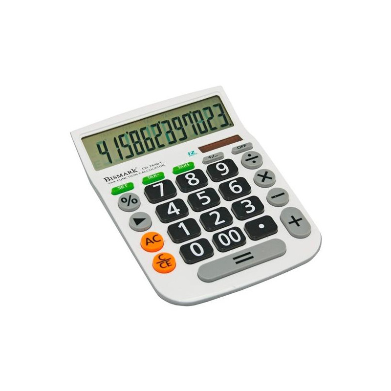 318451 BISMARK CALCULADORA CD-2648T 12 DÍGITOS BLANCO