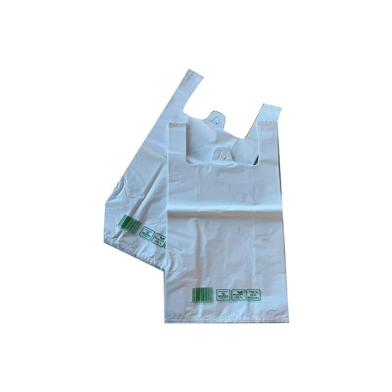 70366 BOLSA DE CAMISETA 42X53CM 50 MICRAS 70% RECICLADO PAQUETE 1KG