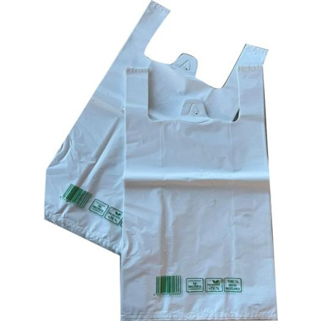 70366 BOLSA DE CAMISETA 42X53CM 50 MICRAS 70% RECICLADO PAQUETE 1KG