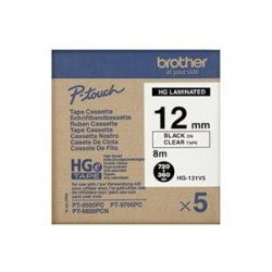 HGe631V5 BROTHER CINTA ROTULADORA LAMINADA NEGRO SOBRE FONDO AMARILLO (CAJA DE 5UN)