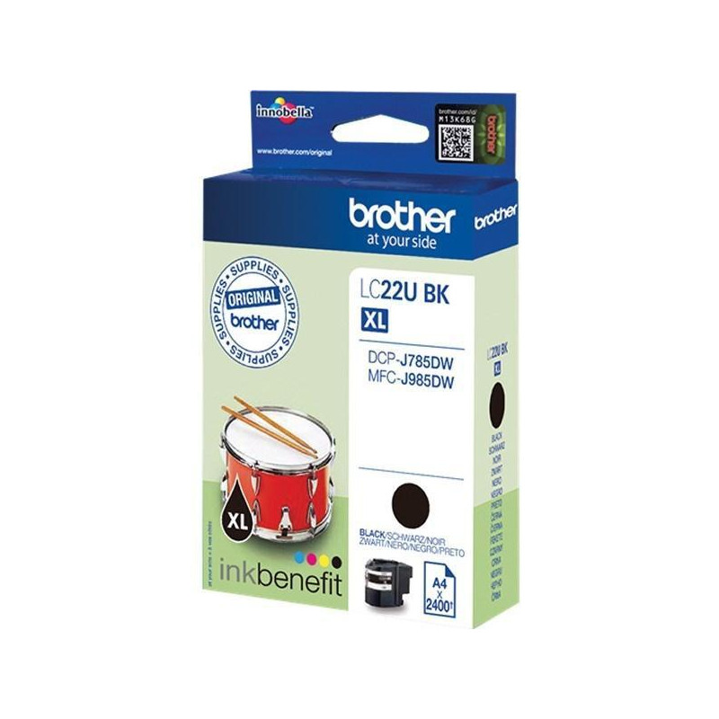 LC22UBKBP BROTHER TINTA NEGRO PARA DCPJ785DW