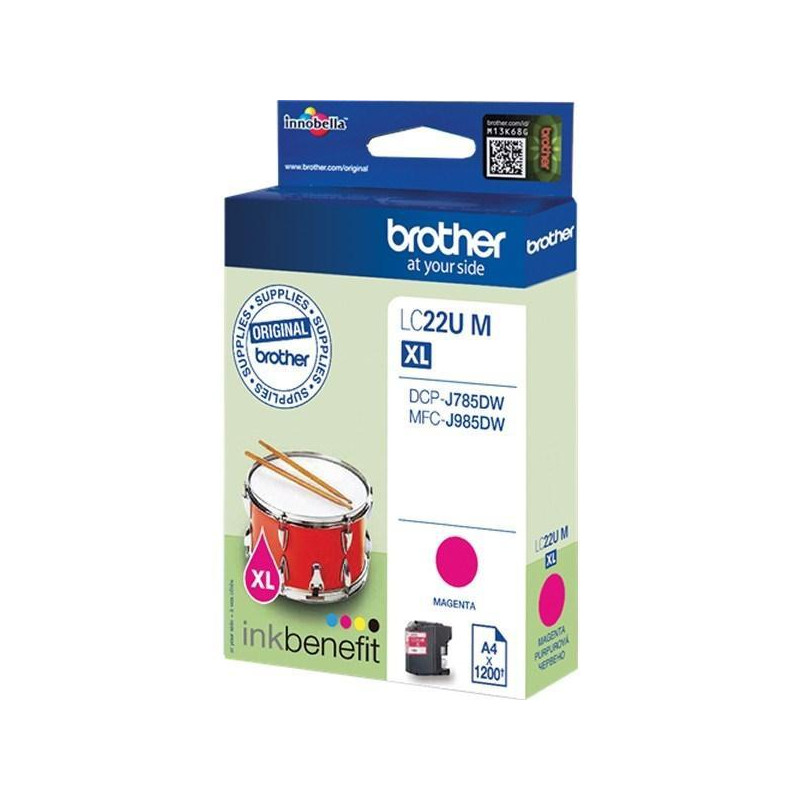 LC22UMBP BROTHER TINTA MAGENTA PARA DCPJ785DW