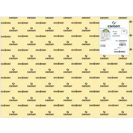 C200040219 IRIS CARTULINA 50X65CM 185GR CREMA -25U-