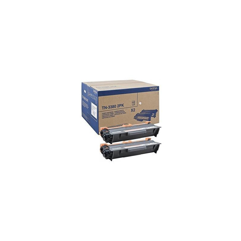 TN3380TWIN BROTHER TONER NEGRO HL-5440D/5450DN/5470DW (PACK 2)