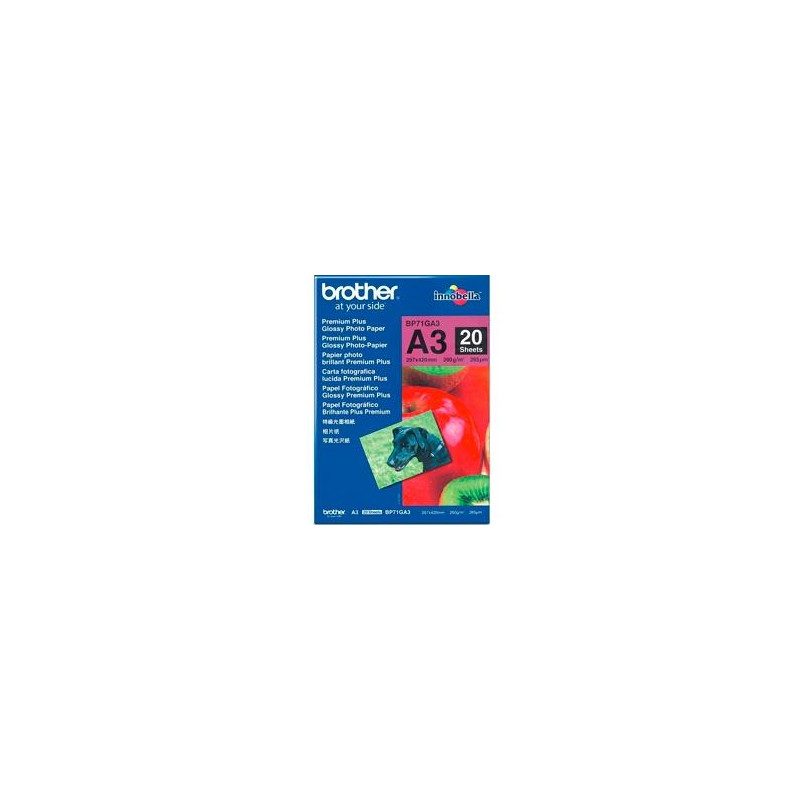 BP71GA3 BROTHER PAPEL INKJET GLOSSY A3 20H 260G/M2