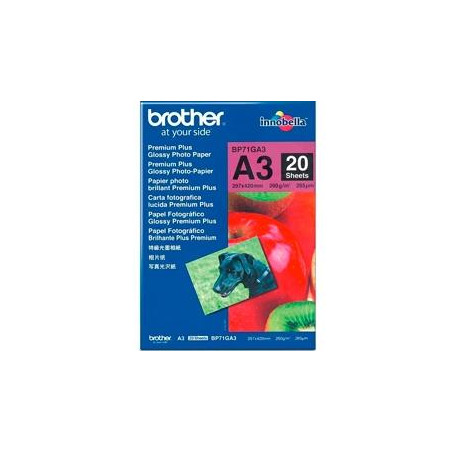 BP71GA3 BROTHER PAPEL INKJET GLOSSY A3 20H 260G/M2