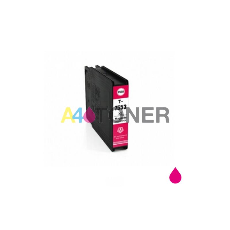 Cartucho de tinta magenta Epson T7553 XL alternativo compatible con Epson C13T75534010