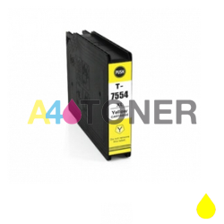 Cartucho de tinta amarillo Epson T7554 XL alternativo compatible con Epson C13T75544010