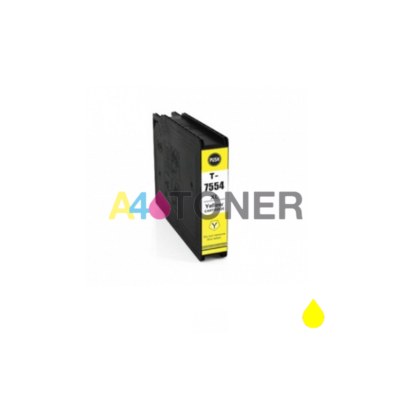 Cartucho de tinta amarillo Epson T7554 XL alternativo compatible con Epson C13T75544010