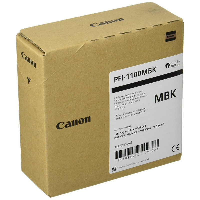 0849C001AA CANON TINTA NEGRO IPF PRO2000/4000/4000S/6000S - PFI-1100MBK