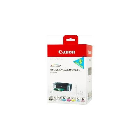 6384B010 CANON TINTA MULTIPACK PIXMA PRO-100 CARTUCHOS (PACK 8 COLORES) - CLI42