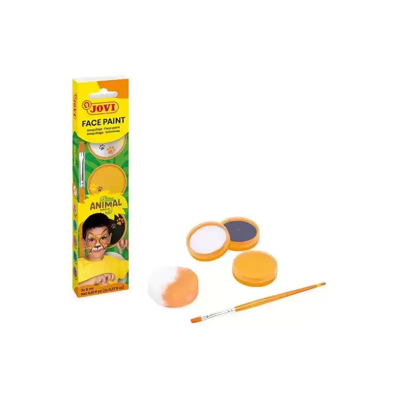174AN JOVI MAQUILLAJE CREMA ESTUCHE 3 BOTES 8ML + ACCESORIOS ANIMALS