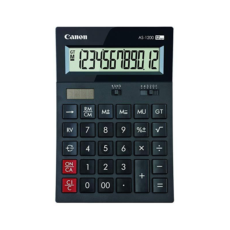 4599B001 CANON CALCULADORA AS-1200 ALIMENTACION DUAL (SOLAR Y PILAS)