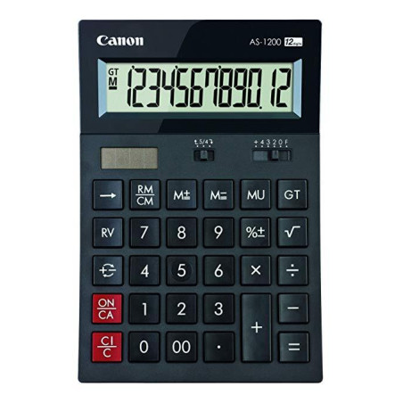 4599B001 CANON CALCULADORA AS-1200 ALIMENTACION DUAL (SOLAR Y PILAS)