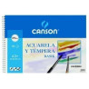 C200400697 CANSON GUARRO BLOC ACUARELA Y TÉMPERA BASIK ESPIRAL 10 HOJAS 370GR 32