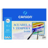 C200400698 CANSON BLOC ACUARELA Y TÉMPERA BASIK ESPIRAL 10 HOJAS 370GR 23X32