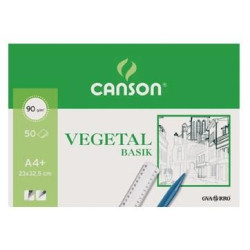 C200400714 CANSON BLOC VEGETAL BASIK ENCOLADO 50 HOJAS 90 GR. 23X32