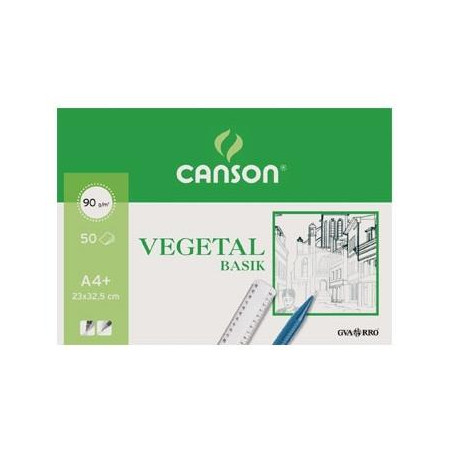 C200400714 CANSON BLOC VEGETAL BASIK ENCOLADO 50 HOJAS 90 GR. 23X32