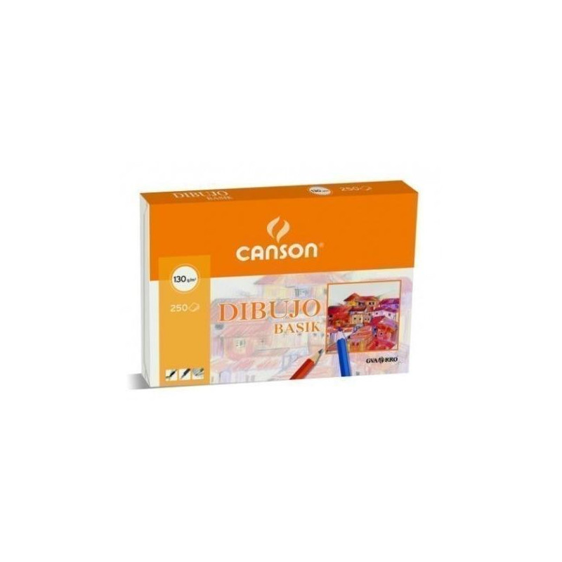 C200401405 CANSON CAJA DE LÁMINAS DIBUJO BASIK 250 HOJAS 130 GR. 21X29