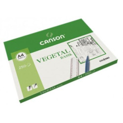 C200406219 CANSON CAJA DE LÁMINAS VEGETAL BASIK 250 HOJAS 90GR 21X29