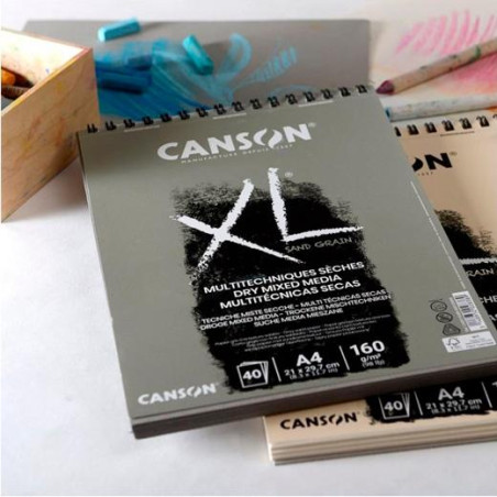 C400110393 CANSON BLOC DIBUJO XL SAND GRAIN 40H A4 NATURAL