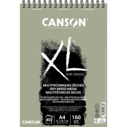 C400110395 CANSON ÁLBUM ESPIRAL A4 TOUCH ARENOSO XL 40H 160GR GRIS -5U-