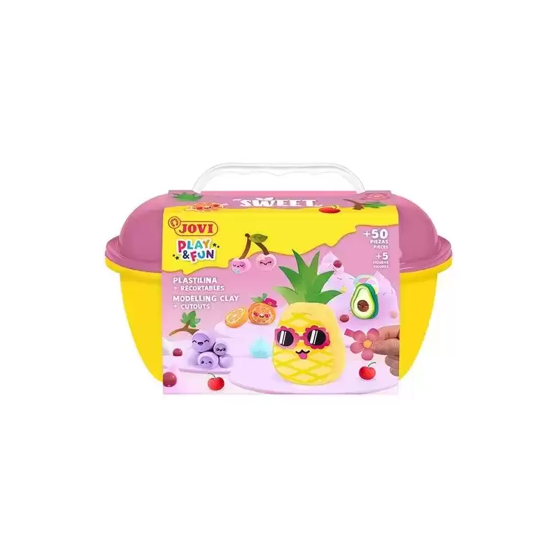 2202 JOVI PLASTILINA + ACCESORIOS PLAY&FUN COFRE SWEET