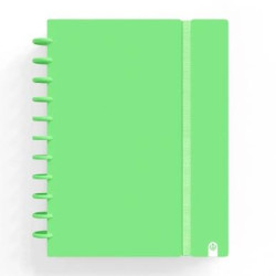 66024121 CARCHIVO CUADERNO INGENIOX FOAM ESPIRAL A4 80H 100GR CUADRÍCULA 5X5 TAPAS PP SEMI-RÍGIDO CIERRE C/GOMA VERDE PASTEL