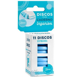 66144010 CARCHIVO ESTUCHE 11 DISCOS PARA CUADERNO INGENIOX 30MM PLÁSTICO AZUL