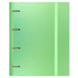 12257421 CARCHIVO CARPETA ANILLAS 4 X 35MM CARPEBLOCK METAL C/RECAMBIO 100H A4 90GR 1 BANDA COLOR CARTÓN PLASTIFICADO VERDE