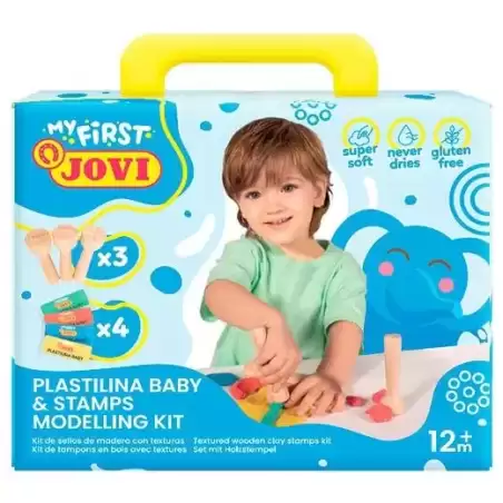 374WS JOVI MALETÍN DE MODELAJE MY FIRST PLASTILINA BABY Y ESTAMPADORES +12M