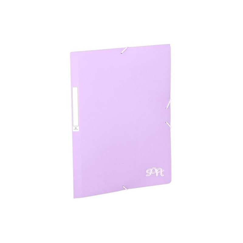 20160114 CARCHIVO CARPETA SOLAPAS FOLIO C/GOMAS PP SOFT MALVA PASTEL