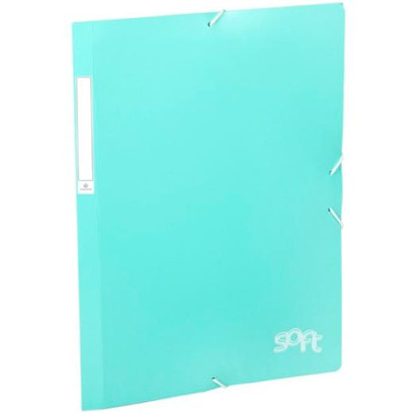 20160117 CARCHIVO CARPETA SOLAPAS FOLIO C/GOMAS PP SOFT MENTA PASTEL