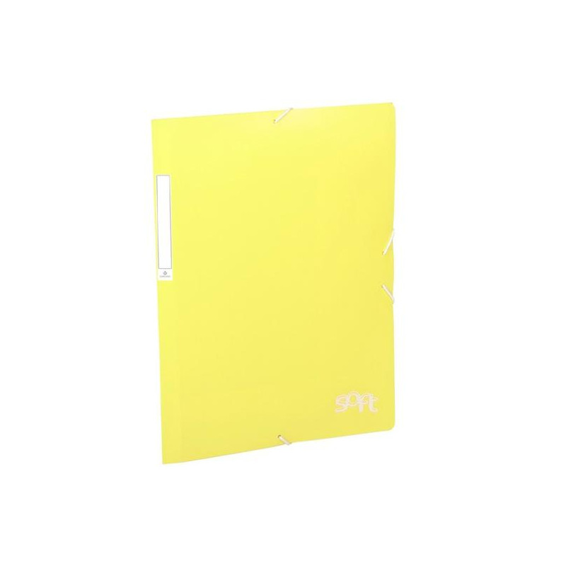 20160120 CARCHIVO CARPETA SOLAPAS FOLIO C/GOMAS PP SOFT AMARILLO PASTEL