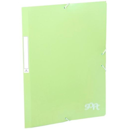 20160121 CARCHIVO CARPETA SOLAPAS FOLIO C/GOMAS PP SOFT VERDE PASTEL