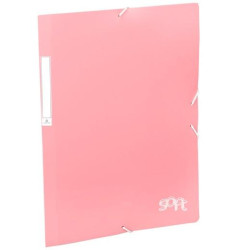 20160125 CARCHIVO CARPETA SOLAPAS FOLIO C/GOMAS PP SOFT ROSA PASTEL