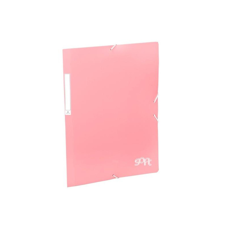 20160125 CARCHIVO CARPETA SOLAPAS FOLIO C/GOMAS PP SOFT ROSA PASTEL