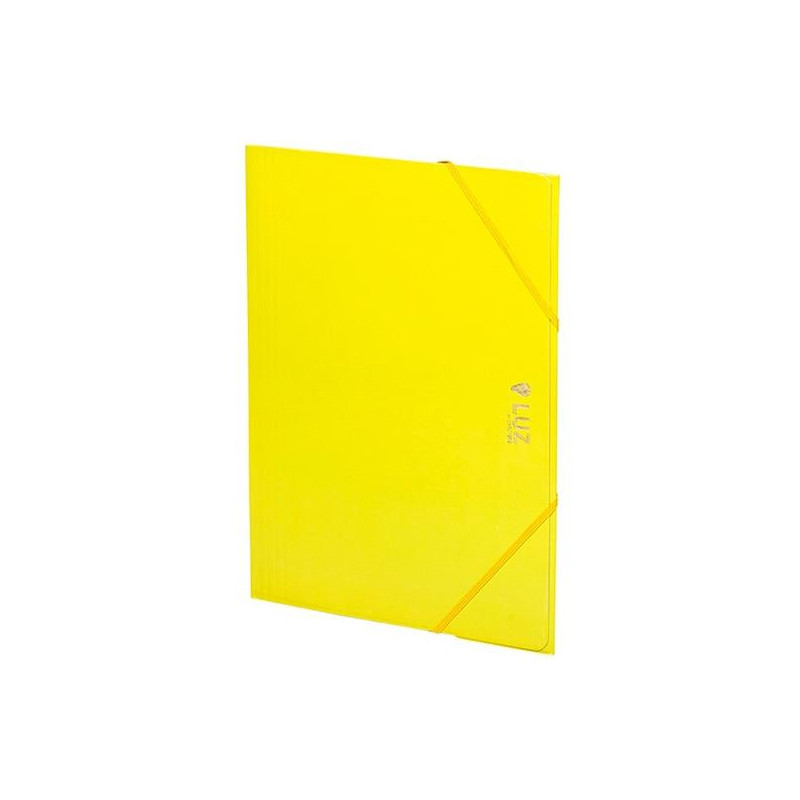 2033L20 CARCHIVO CARPETA 3 SOLAPAS FOLIO C/GOMAS CARTÓN BRILLO LUZ AMARILLO