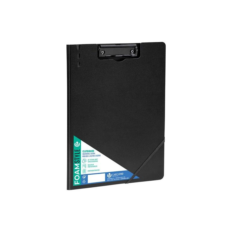 63040106 CARCHIVO CARPETA CON PINZA FOAM STYLE A4 C/GOMA NEGRO