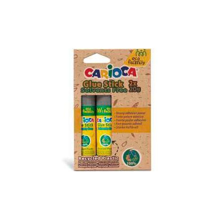 43169 CARIOCA PEGAMENTO EN BARRA 20GR ECO FAMILY BLISTER -2UD-