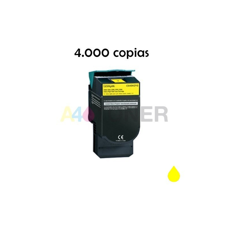 Toner compatible C544 / X544 / X546 / X548 amarillo alternativo a Lexmark C544X2YG