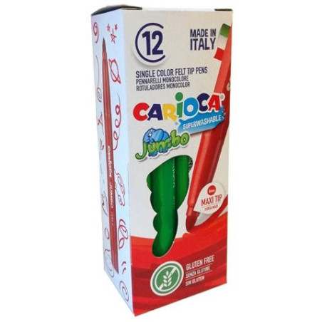 4013004 CARIOCA ROTULADOR JUMBO PUNTA MAXI VERDE CAJA 12 UD