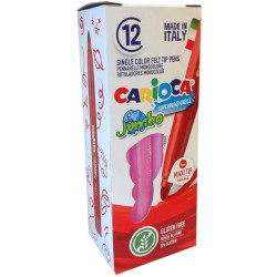 4013012 CARIOCA ROTULADOR JUMBO PUNTA MAXI ROSA CAJA 12 UD