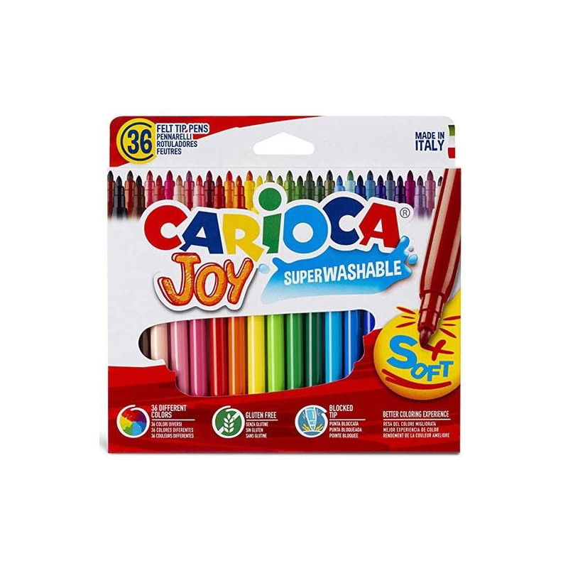 40556 CARIOCA ROTULADOR JOY PUNTA FINA COLORES SURTIDOS ESTUCHE 36 UD